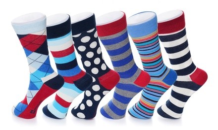 Alpine Swiss Men's Cotton Dress Socks (6 Pairs)