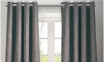 Heavy Triple-Woven Room-Darkening Curtain Panel Pair