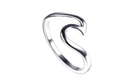 Sterling Silver Surfing Wave Ring