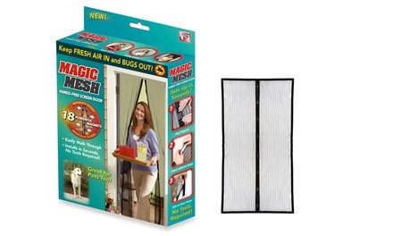 Magic Mesh Hands-Free Magnetic Net Screen Door (1- or 2-Pack)