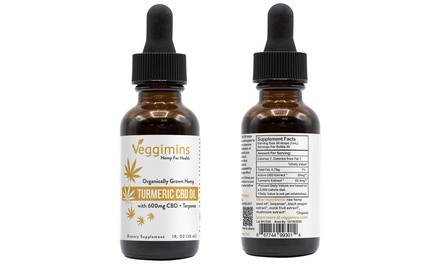 Windy City Organics Veggimins Turmeric THC-Free CBD Oil (600mg)