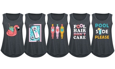 Women's Pool Ready Tanks. Plus Sizes Available.