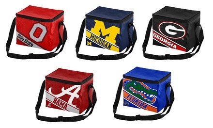 Forever Collectibles NCAA Big Logo Stripe 6-Pack Cooler