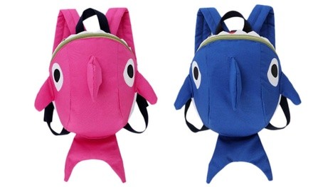 Kids' Shark Backpack with Anti-Loss Harness Leash