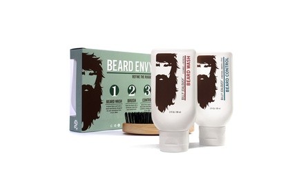 Billy Jealousy Beard Envy Set with Brush (3-Piece)