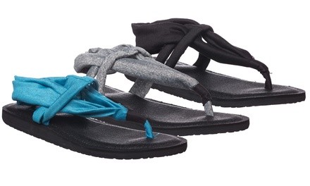 Riverberry Women's Namaste Sling Style Flip Flops with Yoga Mat Padding