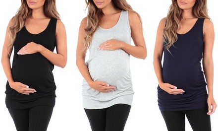 Women's Ruched Maternity Tanks (3-Pack)