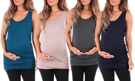 Women's Ruched Maternity Tanks (3-Pack)