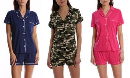 Women's Button-Down Pajama Set (2-Piece) 