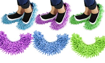 Microfiber Washable Chenille Mop Slippers (2-Pair Pack)