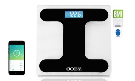 Digital Bluetooth BMI-Calculating Glass Bathroom Scale