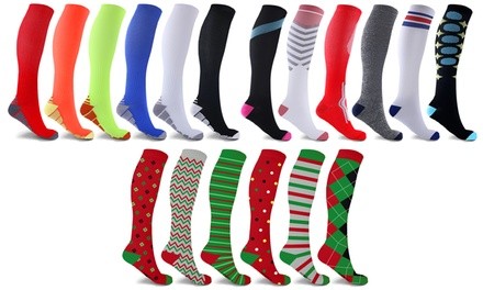 Knee-High Graduated Compression Socks (6-Pairs)