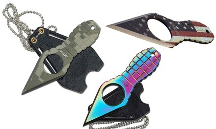 MTECH USA Fixed Stainless Steel Grenade Knife