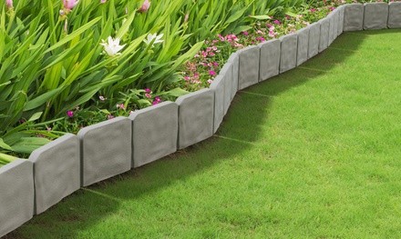 Pure Garden Cobblestone Flower Bed Border (8- or 16-Foot Set)