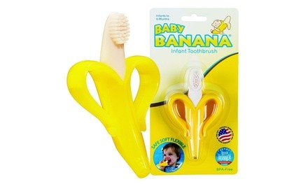 Infant Training Toothbrush and Teether - Yellow Banana