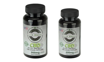 CBD 10mg or 15mg Liquid Capsules (60-Count) 