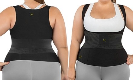 Plus Size Sweat Shirt with Workout Waist Trainer for Women