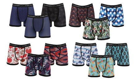 Warriors & Scholars Men's Novelty Printed Boxer Briefs (3-Pack)