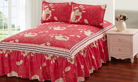 Glory Home Design Bedspread with Bed Skirt Set (3-Piece)