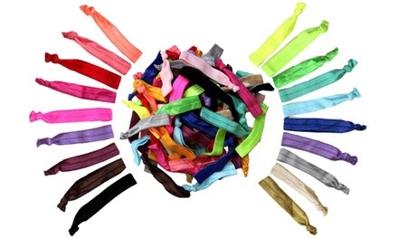 Rainbow Hand Knotted Assorted Hair Ties (60-Count)