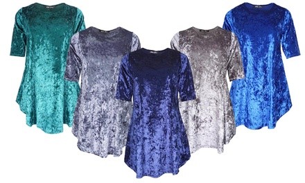 Bella Flore Women's Velvet or Lace Spring Tunic. Plus Sizes Available.