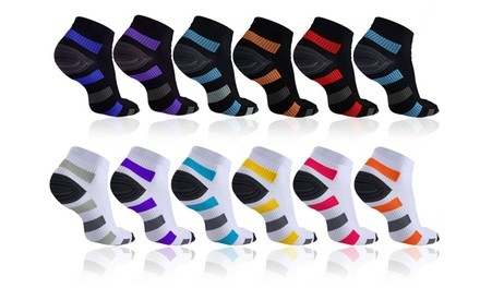 Unisex Ankle Length Compression Socks (6-Pairs)