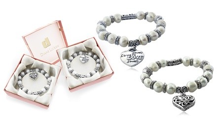 45.00 CTW Genuine Freshwater Pearl Bracelet with Gift Box by DIANE LO'REN