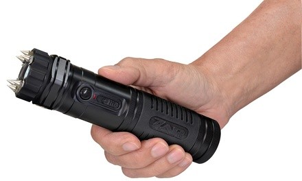 1,000,000V Zap Light Extreme Self Defense Stun Gun with Spike Electrodes and Flashlight