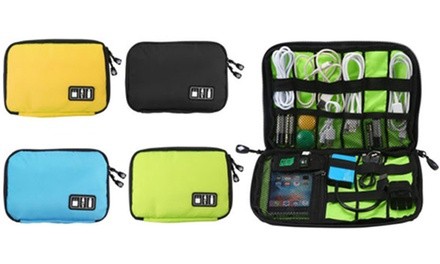 3D Luxe Water-Resistant Cable Organizer Travel Bag