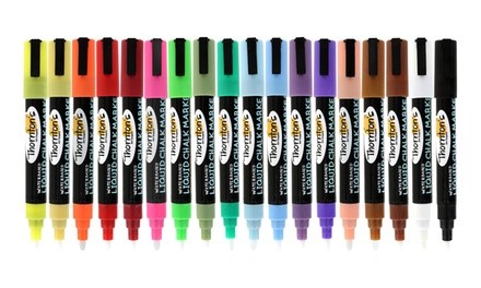 Liquid Chalk Markers with Reversible Tips (18-Pack)