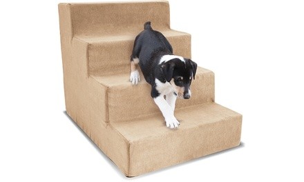 High-Density Foam Stairs for Pets with Removable Microsuede Cover