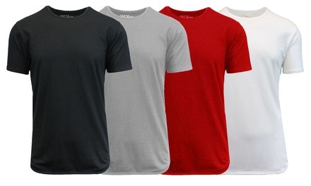 Galaxy by Harvic Men's 100% Cotton Slim-Fit Scallop T-Shirt (2-Pack, S-2XL)