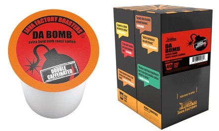 Java Factory Da Bomb Extra-Bold Double-Caffeinated Single-Serve Coffee Pods for Keurig Brewers (40-Count)