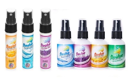 Flushie Pre-Toilet Scented or Unscented Spray (1-, 3-, or 4-Pack)