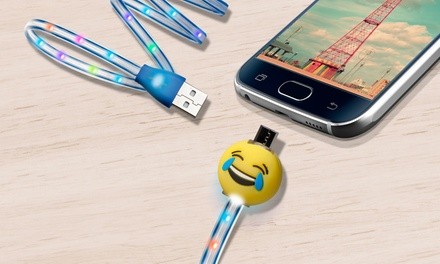 Bytech 3.5Ft. MFi Micro USB Charge & Sync Emoji Cable