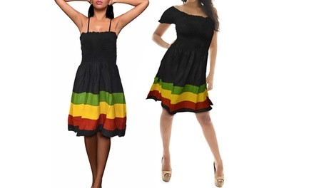 Women's Rasta-Style Dress. Plus Sizes Available.