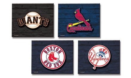 MLB LED-Lit Wooden Plank Wall Decor