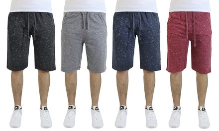 Galaxy by Harvic Men's Slim-Fit Jogger Shorts with Zipper Pockets (S-2XL)