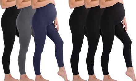 Women's Soft & Stretchy Maternity Leggings (3-Pack)