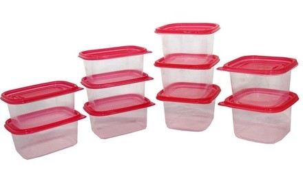 Flex Reusable Plastic Food Storage Containers And Lids (20-Piece)