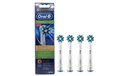 Oral-B Cross Action Replacement Brush Heads, 4 Count