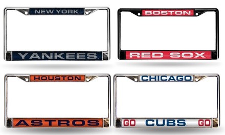 Rico Industries MLB Laser-Cut Chrome License Plate Frame