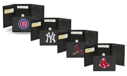 Rico Industries MLB Embroidered Leather Trifold Wallet