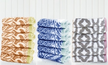 New Printed Jacquard Wash Towels (6-Pack) 