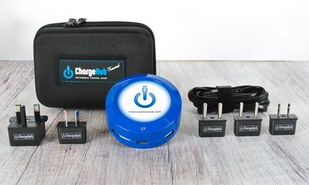 ChargeHub X5 8Amp/40Watt USB SuperCharger with Travel Adapters & Case