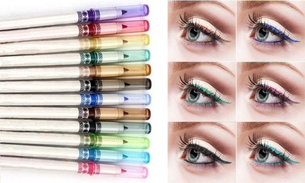 Professional Cosmetic Eyeliner Pencils (12-Piece)