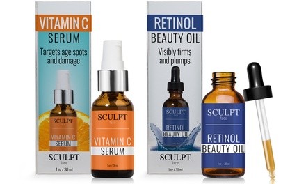 Sculpt Vitamin C Serum and Retinol Beauty Oil