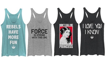 Licensed Star Wars Racerback Tank Top - Plus Sizes Available 