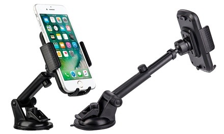 WalvoDesign Universal Windshield Phone Car Mount with Adjustable Extension Arm