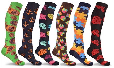 DCF Fun and Expressive Compression Socks (3-Pack)